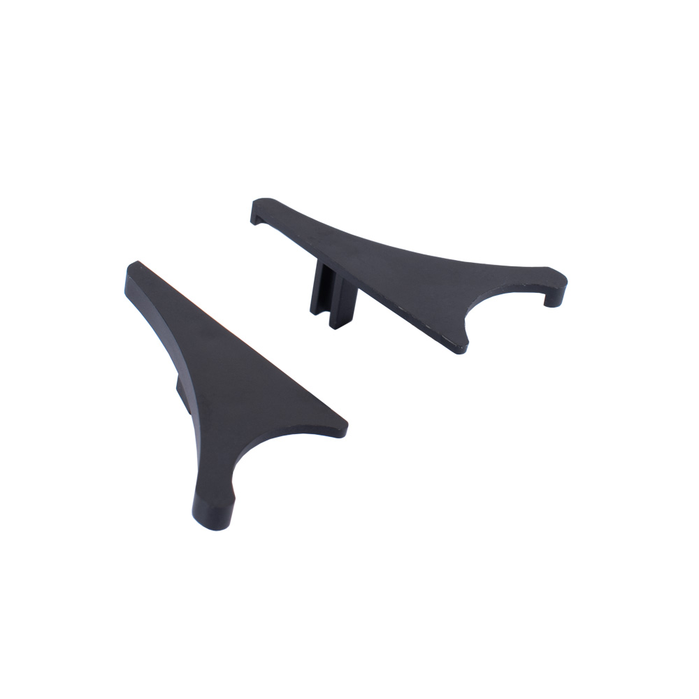 Exitex Radius Deflector End Caps - Black (Sold in Pairs)